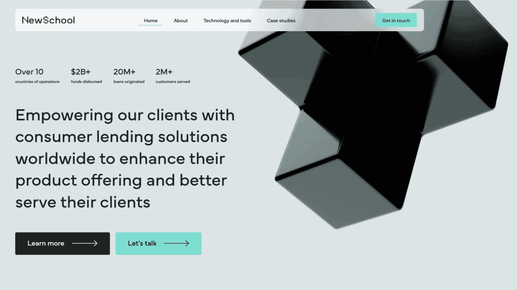 Home page du site web de Newschool.pro